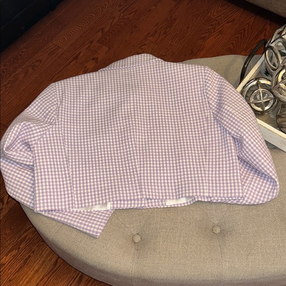 Zara Lavender Gingham Blazer - Picture 7 of 7